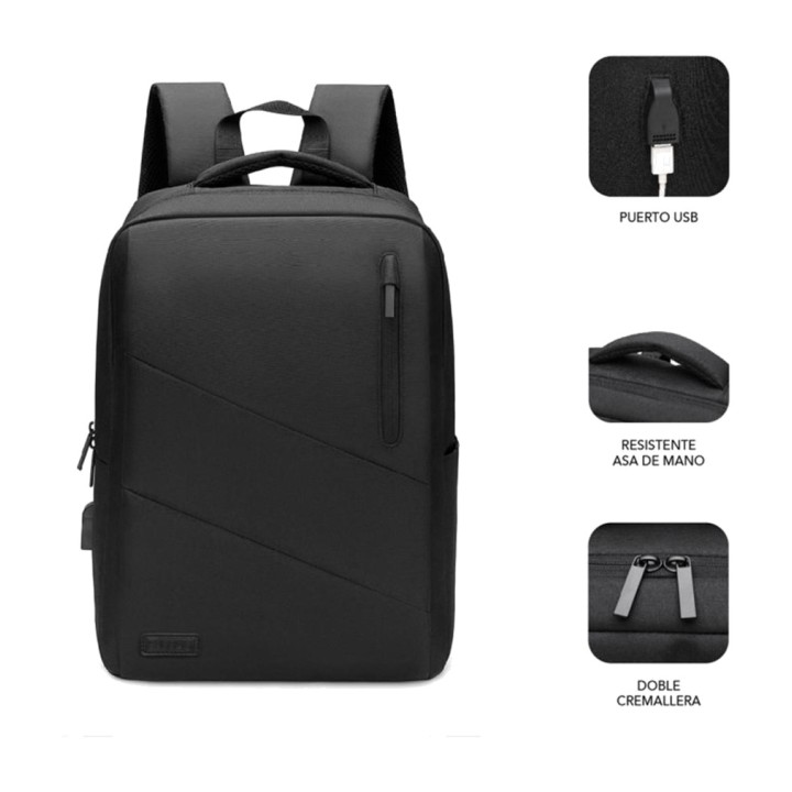 SUBBLIM 15.6-inch laptop backpack with front pockets