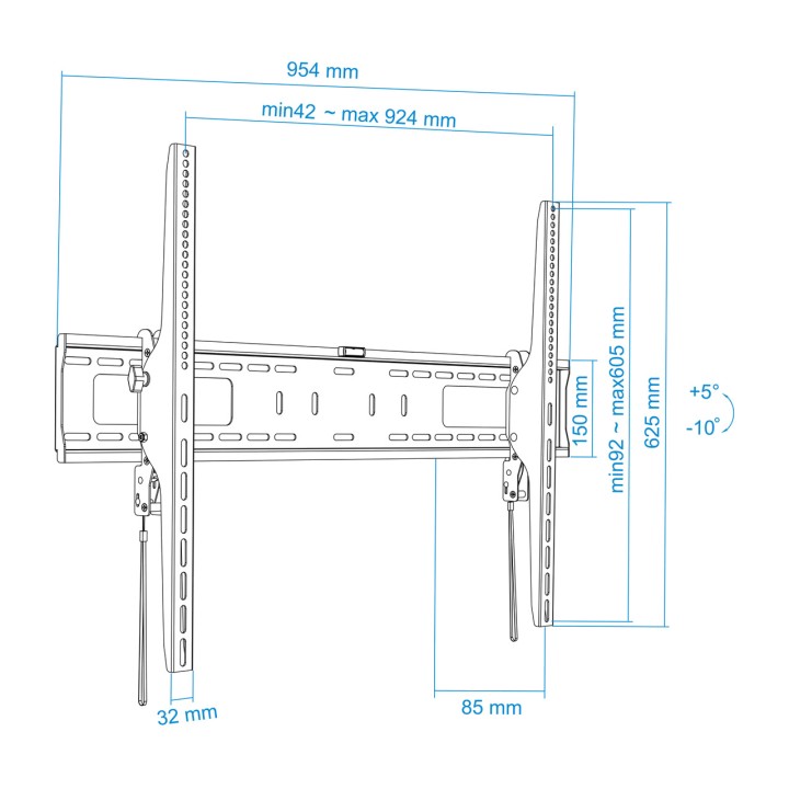 TOOQ Support mural inclinable pour téléviseur LP42100T