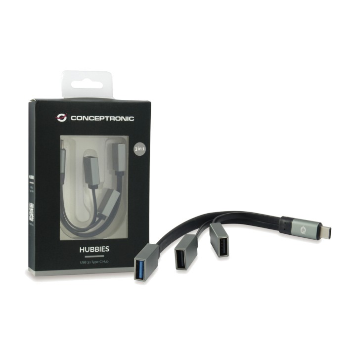CONCEPTRONIC 3-port USB-C hub HUBBIES01 1X 3.0 2X 2.0