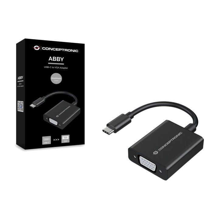 CONCEPTRONIC Adaptador USB-C macho a VGA hembra ABBY05B 1080P 10,8 CM DSP0000018527