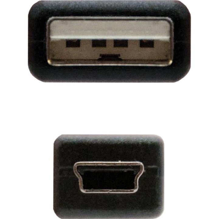 NANOCABLE USB-A na mini USB kábel s 5 pinmi 2.0 1 M