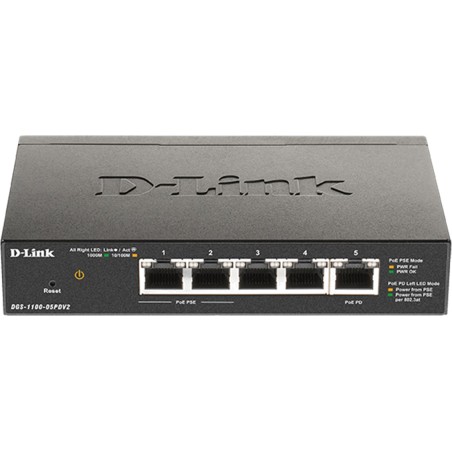 switch gestionado de 5 puertos alimentado por poe -gigabit