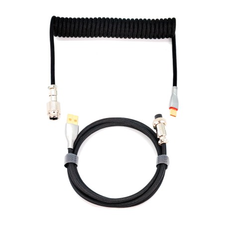 cable pigtail usb-c en espiral per a teclat gaming kioru