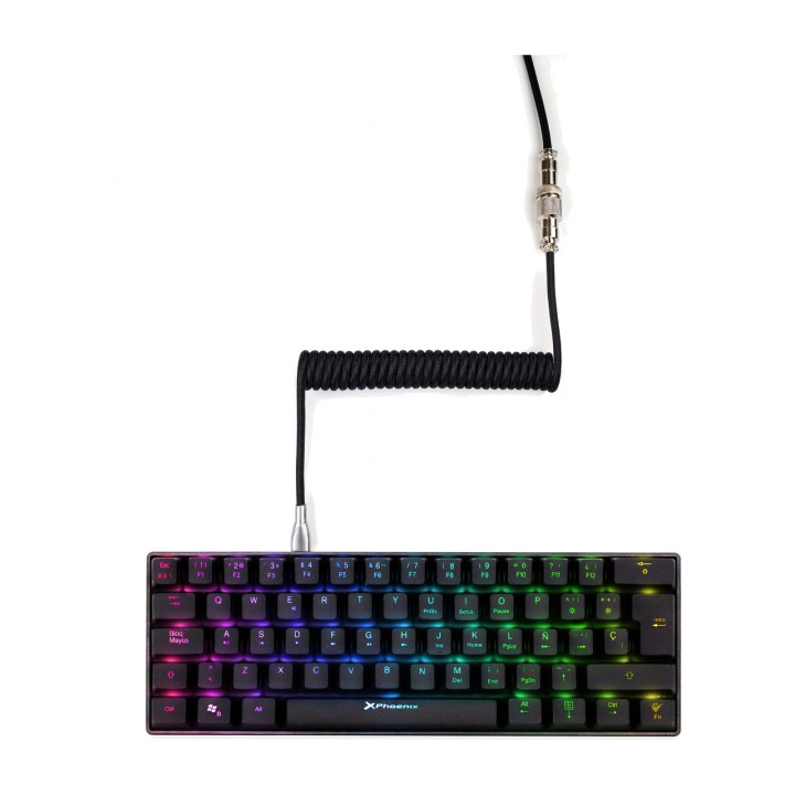 PHOENIX Špirálový pigtail kábel USB-C pre herné klávesnice