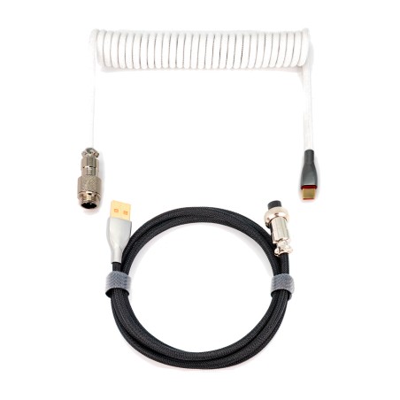 spirálový pigtail kabel usb-c pro herní klávesnici kioru