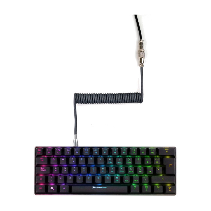 PHOENIX Špirálový pigtail kábel USB-C pre herné klávesnice