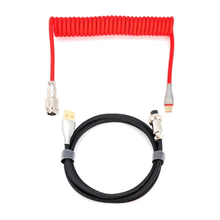 špirálový pigtail kábel usb-c pre herné klávesnice kioru