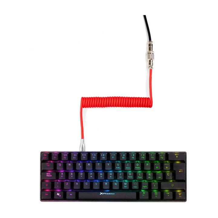 PHOENIX Špirálový pigtail kábel USB-C pre herné klávesnice