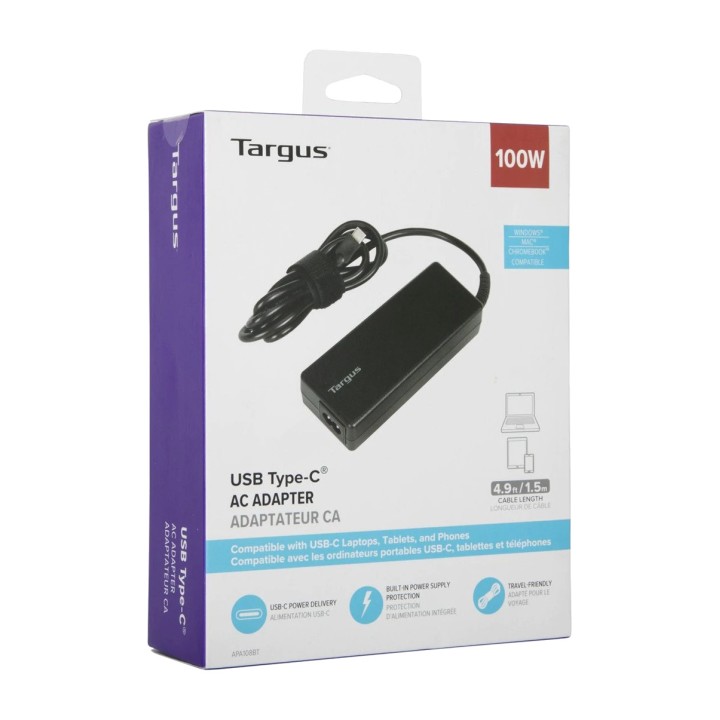 TARGUS Cargador universal USB-C PD para portátil APA108EU 100W DSP0000008604