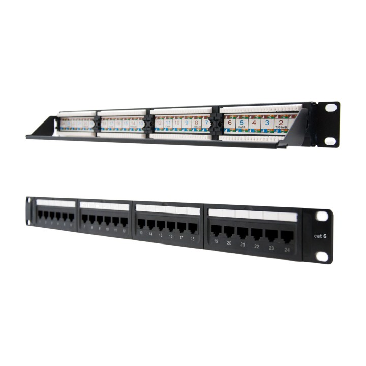 NANOCABLE Patch panel for rack cabinet with 24 ports RJ45