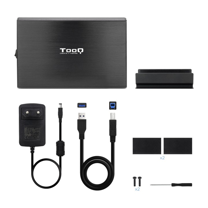 TOOQ Boîtier externe en aluminium pour disque dur SATA