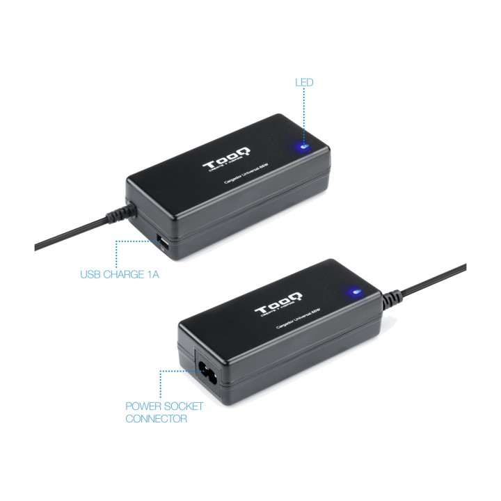 TOOQ Încărcător universal manual pentru laptop cu port USB