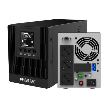 sai online de doble conversión con 3 tomas schuko smart-pro ph-9210 1000va 1000w