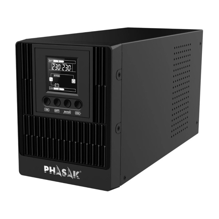 PHASAK Onduleur online à double conversion avec 3 prises