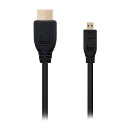cable micro hdmi con conector estándar y ethernet 1.4 d-a 4k 1,8 m