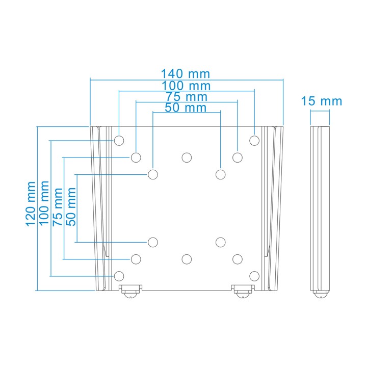 TOOQ Feste TV-Wandhalterung LP1023F 13-27" 30KG