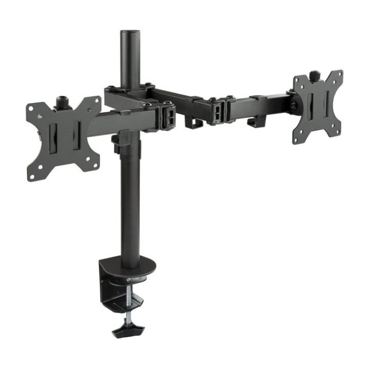 TOOQ Support de bureau orientable pour deux moniteurs