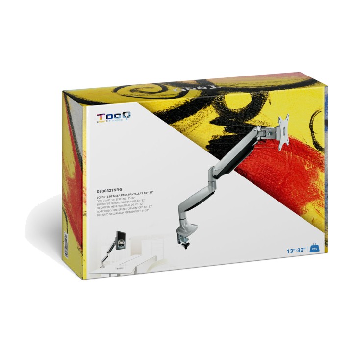 TOOQ Soporte para monitor con brazo de muelle y fijación a mesa DB3032TNR 13-32" 9KG DSP0000003689