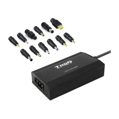 cargador universal para portátil con toma de coche y puerto usb tqlc-100bs01m 100w