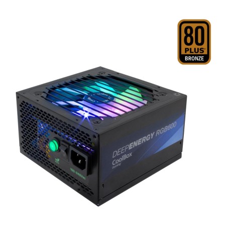 semi-modular gaming power supply with rgb lighting deepenergy-rgb600 600w 80 plus bronze