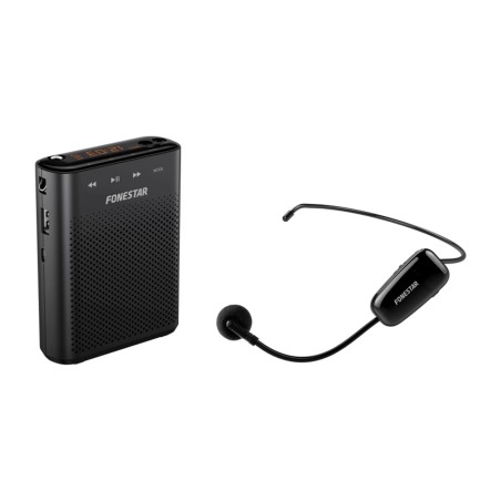 hordozható derékra akasztható erősítő vezeték nélküli mikrofonnal tanároknak 30 w uhf micro-sd mp3