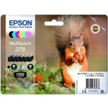 pack de cartuchos de tinta de 6 colores 378-claria photo hd c13t37884010