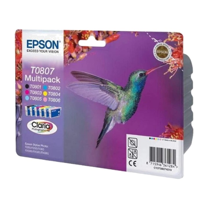 EPSON Pack de cartouches d’encre T080 6 UDS T08074