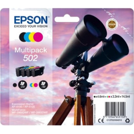 pack de cartuchos de tinta 502 c13t02v64010 4 uds