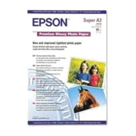 papel fotográfico brillante premium para impresora de tinta a3+ 250g/m2 20 uds