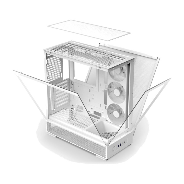 NZXT Caja de PC semitorre ATX con ventana lateral y ventilador iluminado de 360 mm preinstalado S5-RGB 100207796VAR