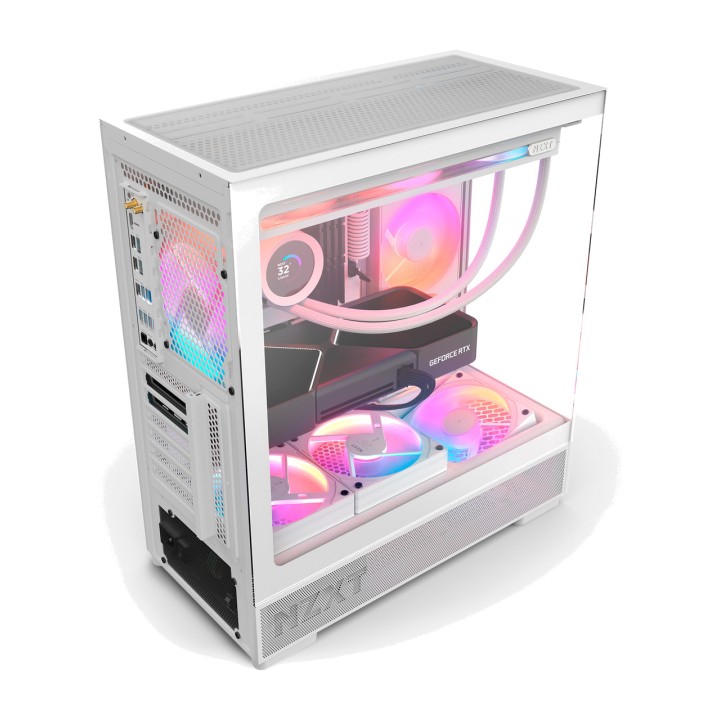 NZXT Caja de PC semitorre ATX con ventana lateral y ventilador iluminado de 360 mm preinstalado S5-RGB 100207796VAR