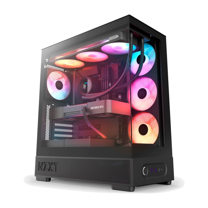 NZXT PC-chassi semitower ATX med sidofönster och