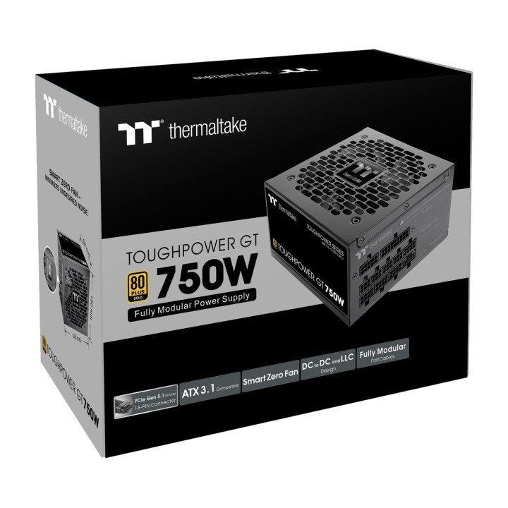 THERMALTAKE Fuente de alimentación de PC ATX 3.1 modular 80