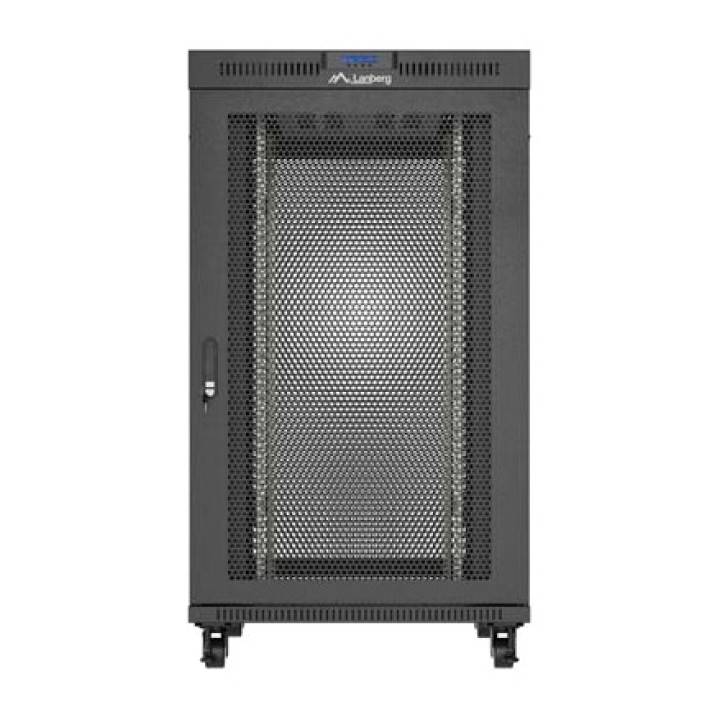 LANBERG Armario rack de suelo con puerta perforada y pantalla LCD 19" 27U 800X1200MM FF01-8227-23BL DSP0000042410