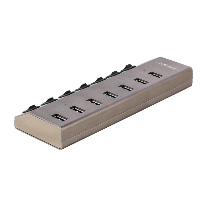 STARTECH.COM USB-Hub mit 7 Anschlüssen, Einzelschaltern und