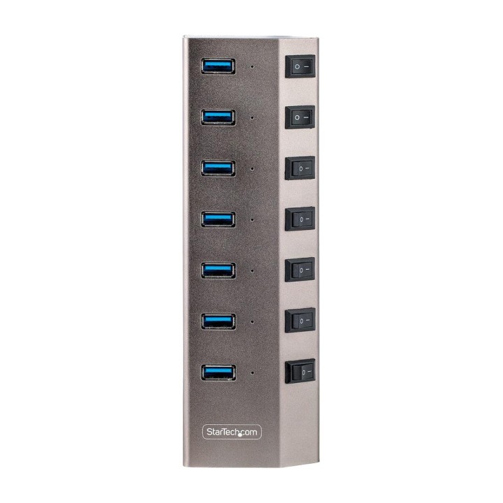 STARTECH.COM USB-Hub mit 7 Anschlüssen, Einzelschaltern und