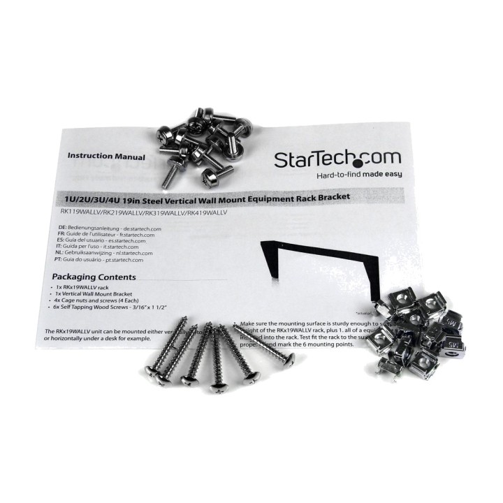 STARTECH.COM Vertical wall mount for rack equipment 3U 19"