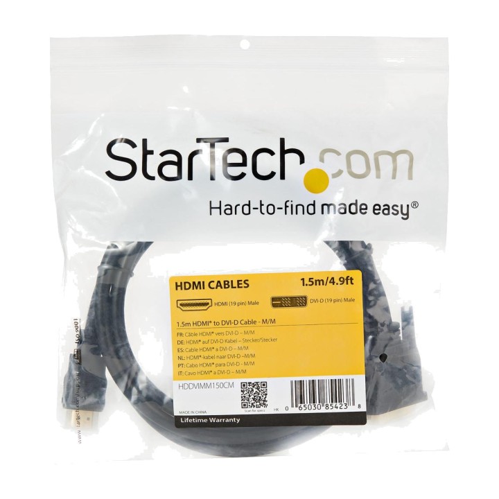 STARTECH.COM Cable bidireccional HDMI a DVI-D con conectores
