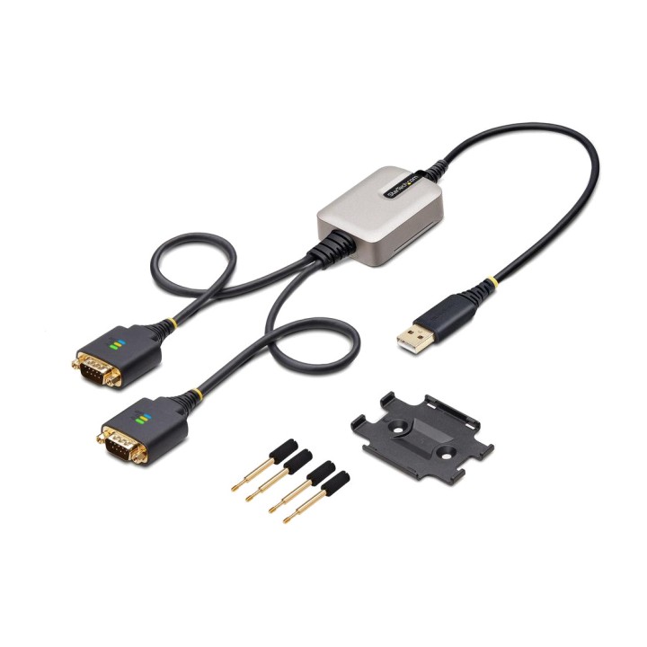 STARTECH.COM Cable adaptador USB a 2 puertos serie RS232 DB9 con chip FTDI 60 CM 2P1FFCUSB-SERIAL DSP0000040073