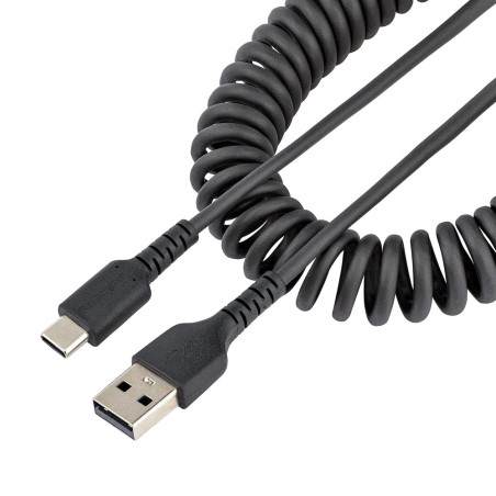 ανθεκτικό σπειροειδές καλώδιο αραμιδίου usb-a σε usb-c 50 cm r2acc-50cusbcable