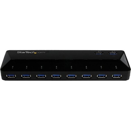 usb hub with 10 ports, charging, synchronisation and switch function 3.0 5gbps st103008u2c