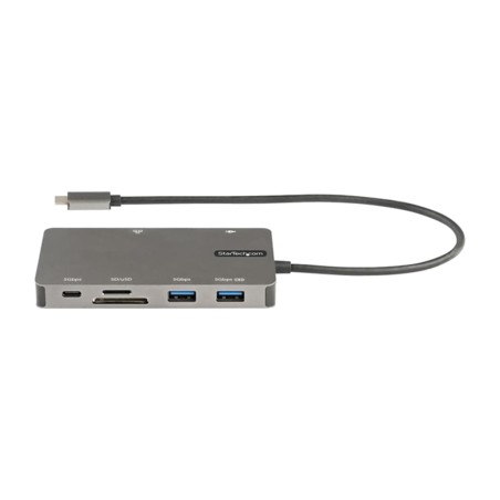 adaptador multipuerto usb-c con hdmi, vga, lector sd y red gigabit 4k pd-100w dkt30chvsdpd