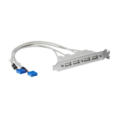 bracket de panel con cuatro puertos usb 2.0 usbplate4