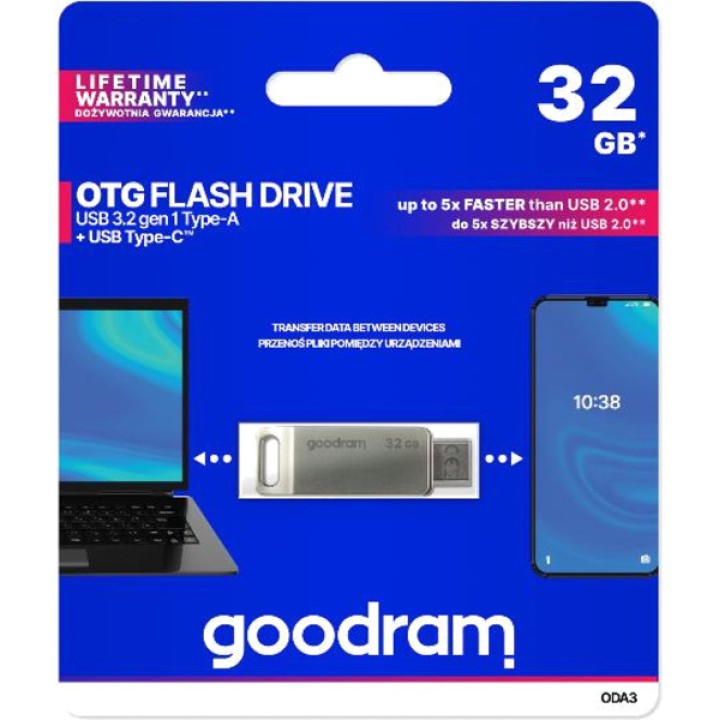 GOODRAM Clé USB 3.2 double avec connecteurs Type-A et Type-C