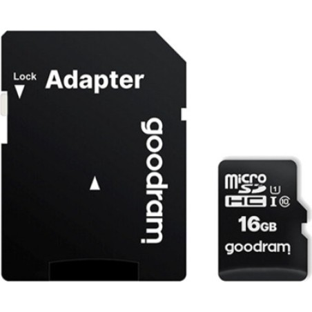 carte mémoire microsd avec adaptateur sd m1aa 16gb cl10 uhs-i