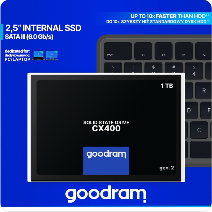 GOODRAM 2.5-inch internal SATA III SSD CX400-G2 1TB