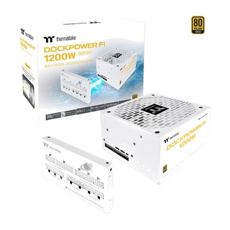 alimentation pc atx 3.1 modulaire 80 plus gold de 1200 w avec panneau de connecteurs séparé dockpower-fi