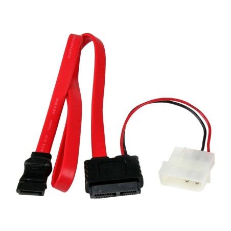 adaptador slimline sata de 13 pines a datos y alimentación molex lp4 50 cm slsataf20