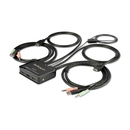 conmutador kvm hdmi de 2 puertos con audio 4k sv211hdua4k