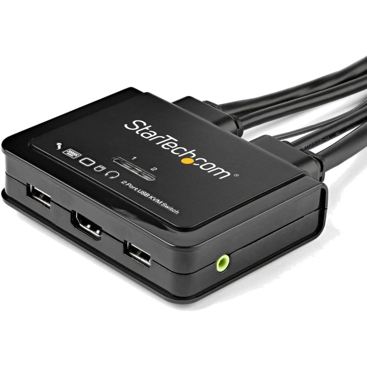 STARTECH.COM Conmutador KVM HDMI de 2 puertos con audio 4K